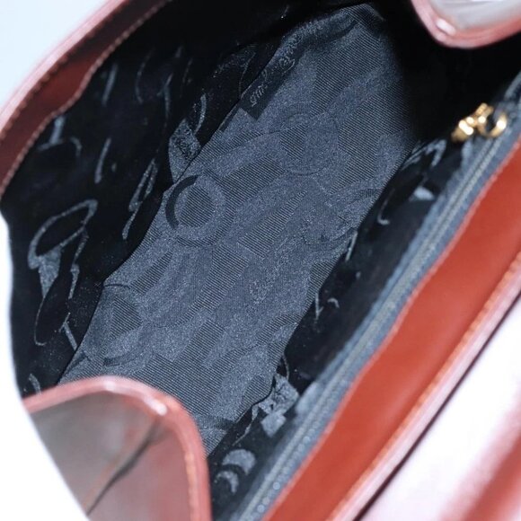 Salvatore Ferragamo Hand Bag Leather Brown Gold - Picture 13 of 15